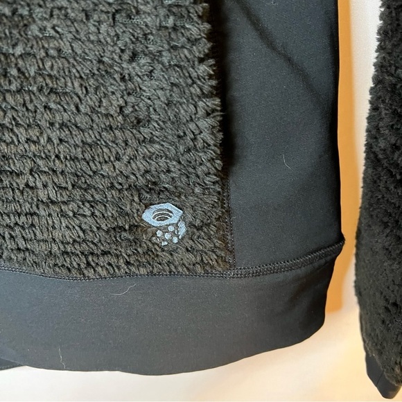 Mountain Hardwear Womens Black Pullover Polartec Fleece Jacket sizeM button snap - Picture 5 of 14